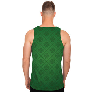 Shamrock St. Patrick's Day Pattern Print Men's Tank Top