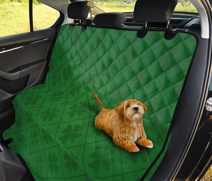 Shamrock St. Patrick's Day Pattern Print Pet Car Back Seat Cover