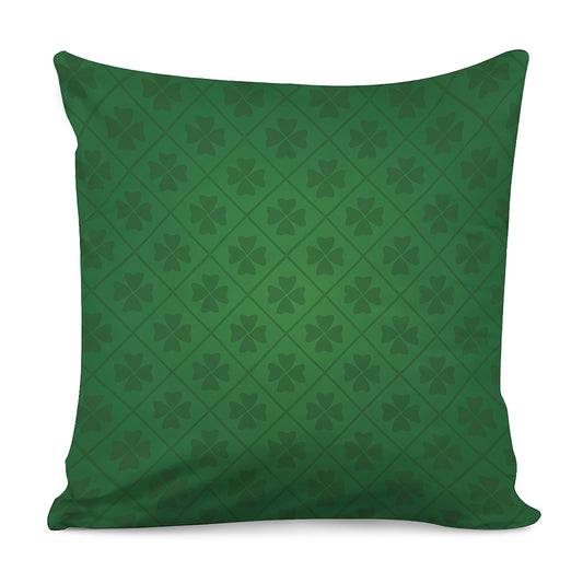 Shamrock St. Patrick's Day Pattern Print Pillow Cover