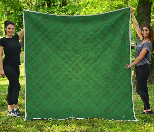 Shamrock St. Patrick's Day Pattern Print Quilt