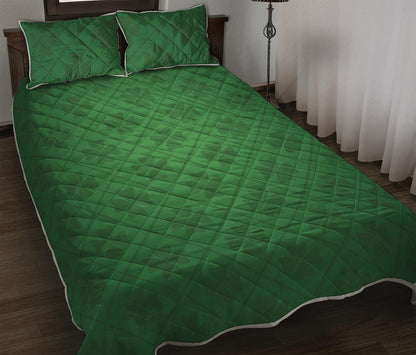Shamrock St. Patrick's Day Pattern Print Quilt Bed Set