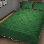 Shamrock St. Patrick's Day Pattern Print Quilt Bed Set