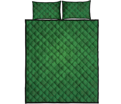 Shamrock St. Patrick's Day Pattern Print Quilt Bed Set