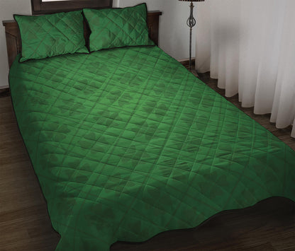 Shamrock St. Patrick's Day Pattern Print Quilt Bed Set