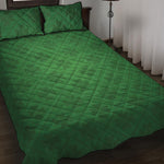 Shamrock St. Patrick's Day Pattern Print Quilt Bed Set