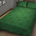 Shamrock St. Patrick's Day Pattern Print Quilt Bed Set
