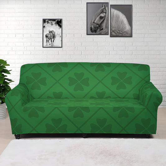 Shamrock St. Patrick's Day Pattern Print Sofa Cover