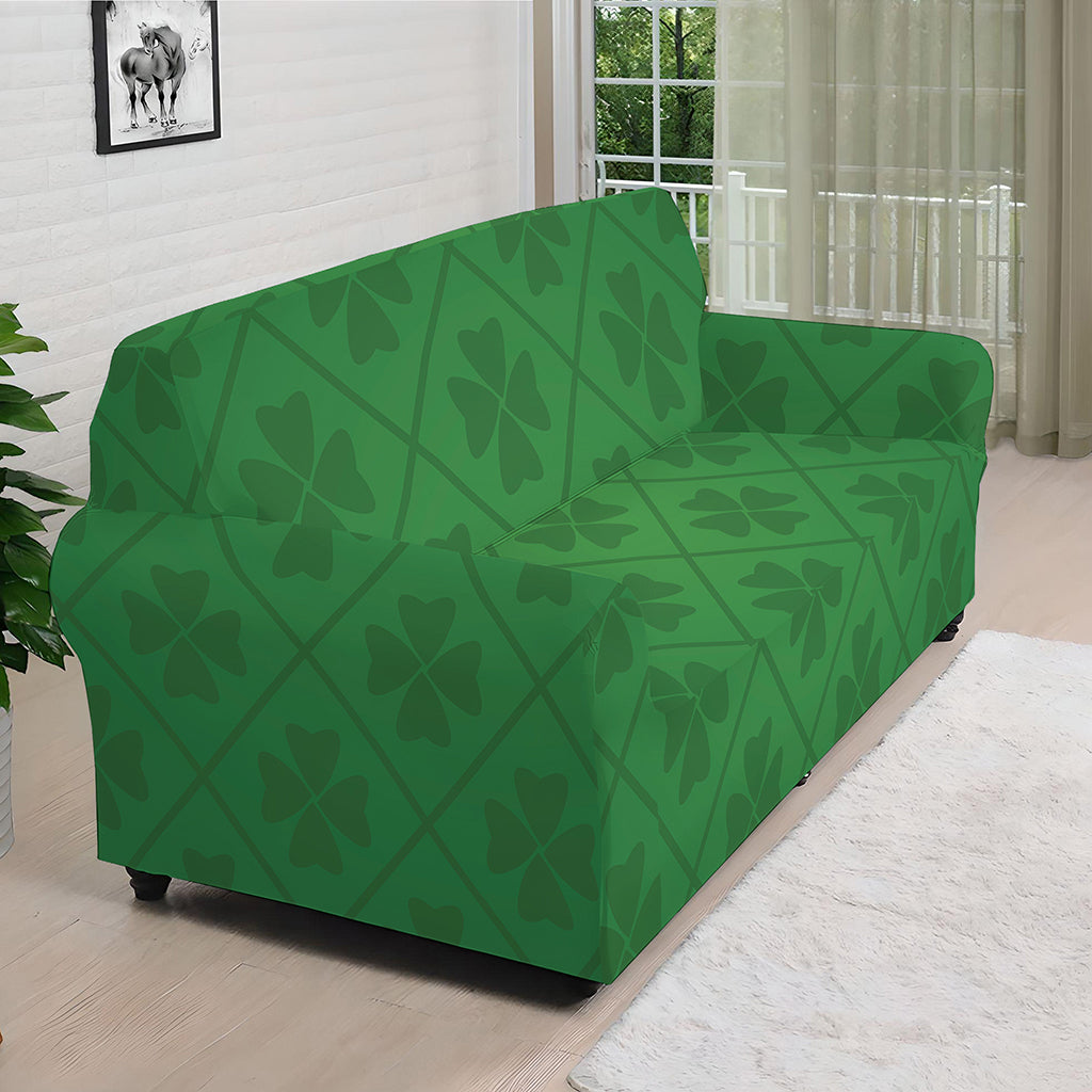 Shamrock St. Patrick's Day Pattern Print Sofa Cover
