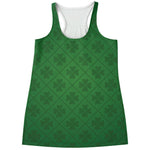 Shamrock St. Patrick's Day Pattern Print Women's Racerback Tank Top