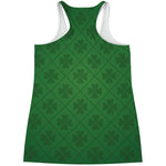Shamrock St. Patrick's Day Pattern Print Women's Racerback Tank Top