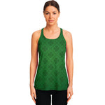 Shamrock St. Patrick's Day Pattern Print Women's Racerback Tank Top