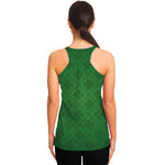 Shamrock St. Patrick's Day Pattern Print Women's Racerback Tank Top