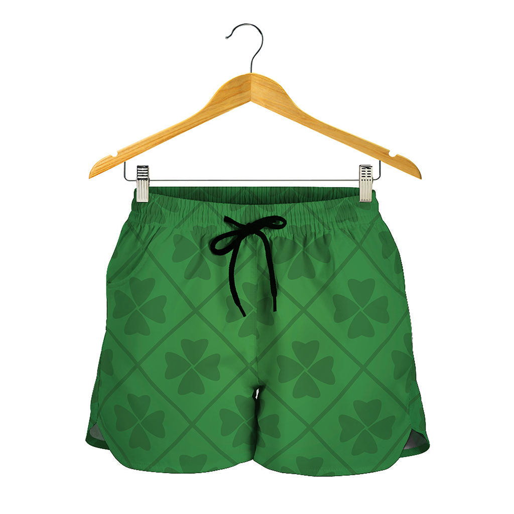 Shamrock St. Patrick's Day Pattern Print Women's Shorts
