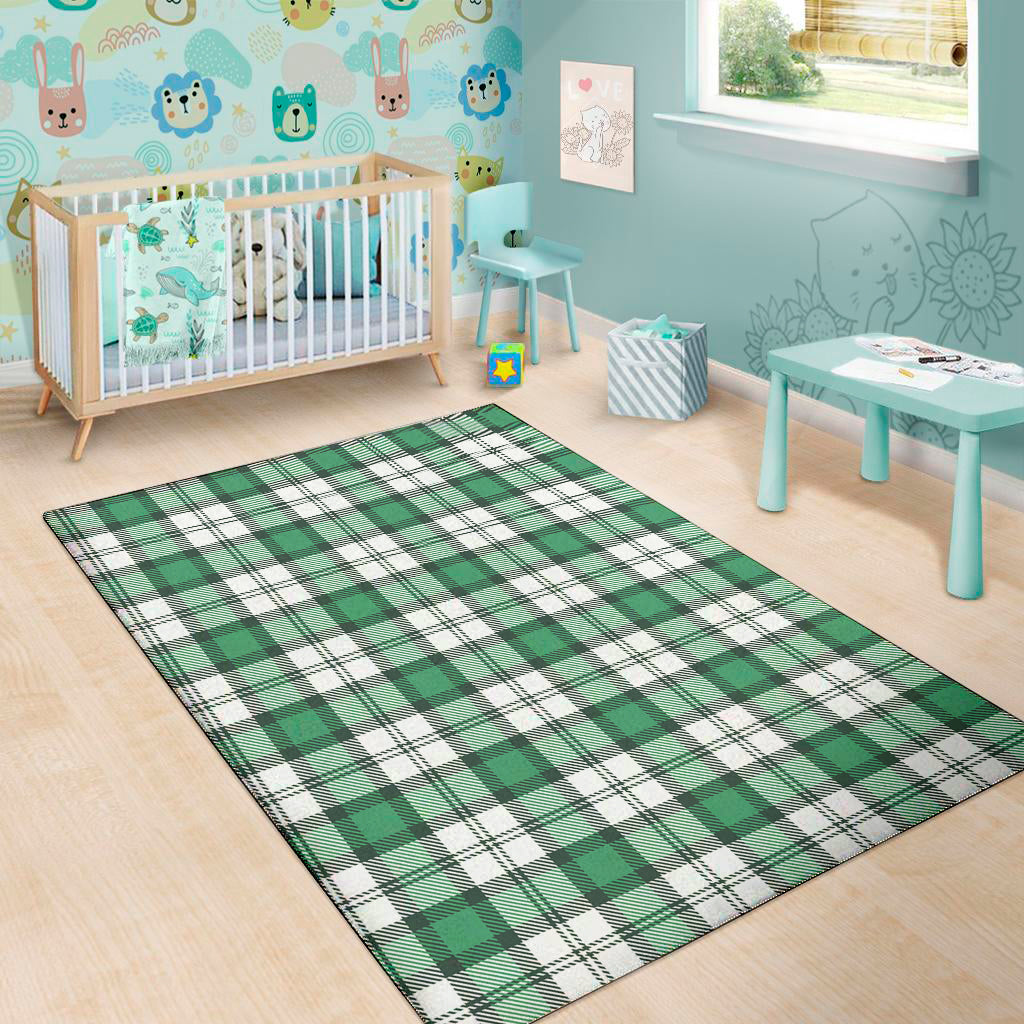 Shamrock St. Patrick's Day Tartan Print Area Rug