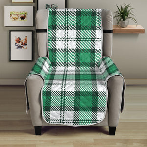 Shamrock St. Patrick's Day Tartan Print Armchair Protector