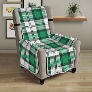 Shamrock St. Patrick's Day Tartan Print Armchair Protector