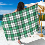 Shamrock St. Patrick's Day Tartan Print Beach Sarong Wrap