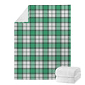 Shamrock St. Patrick's Day Tartan Print Blanket