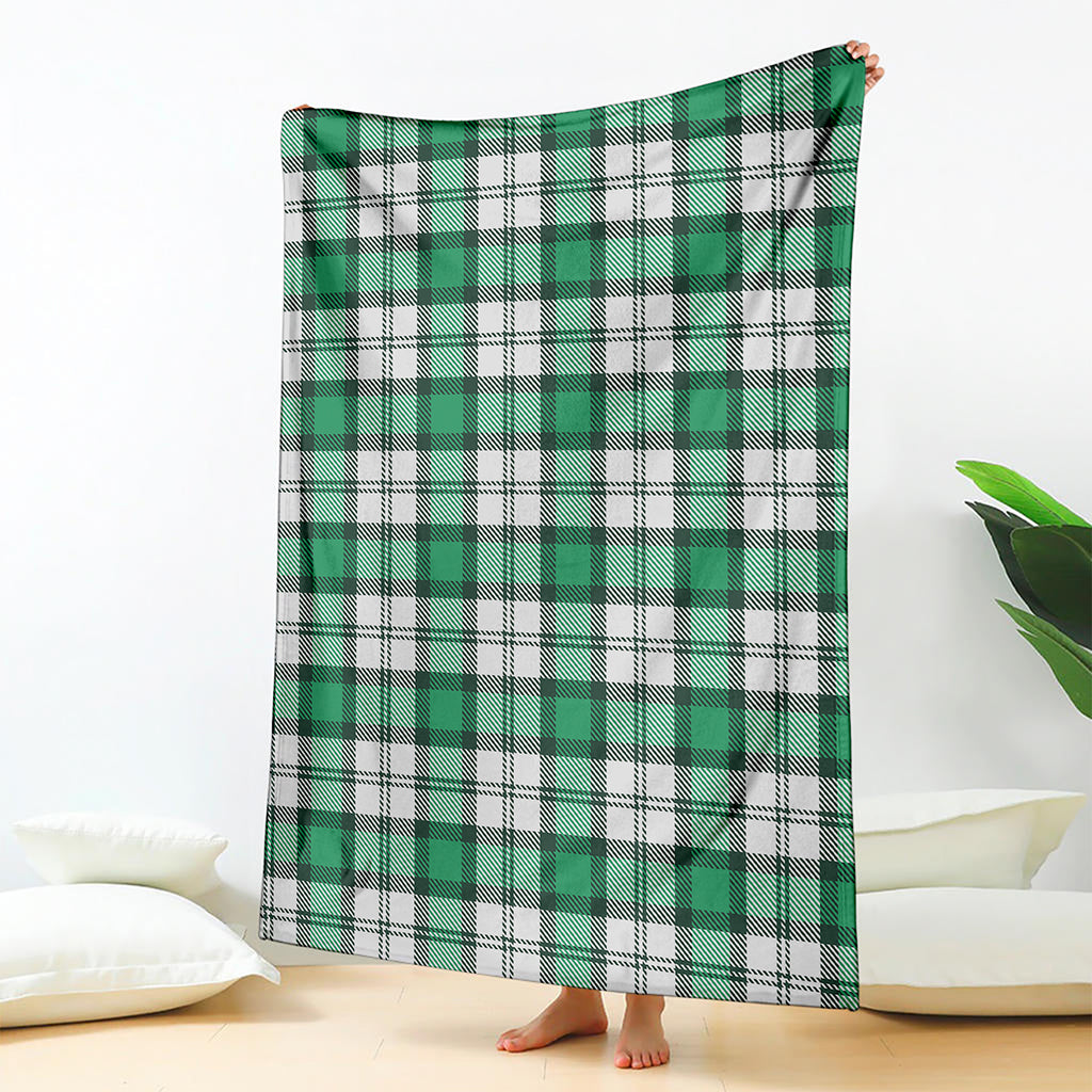 Shamrock St. Patrick's Day Tartan Print Blanket