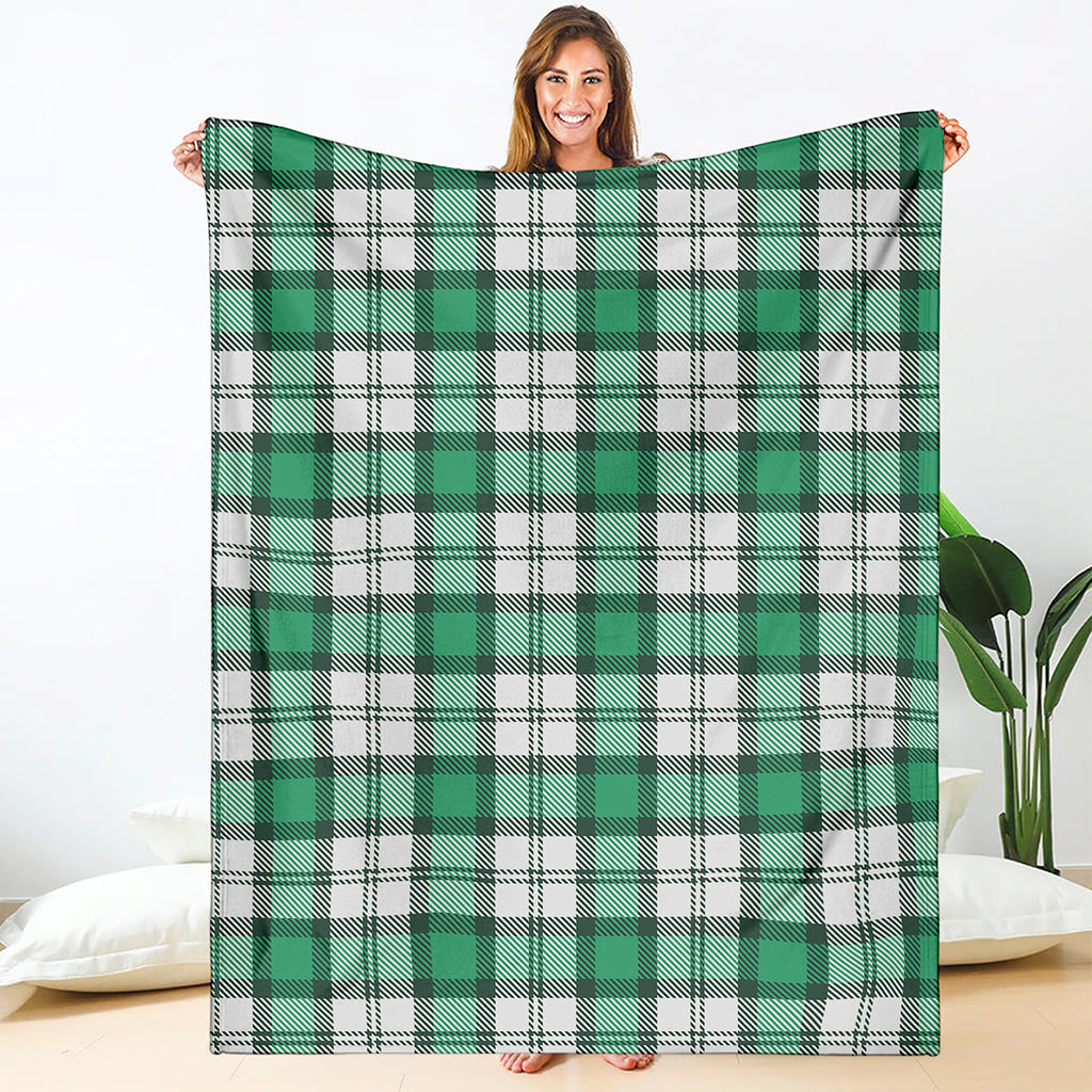Shamrock St. Patrick's Day Tartan Print Blanket