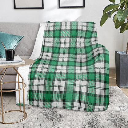 Shamrock St. Patrick's Day Tartan Print Blanket