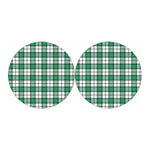 Shamrock St. Patrick's Day Tartan Print Car Coasters