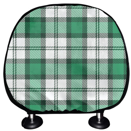 Shamrock St. Patrick's Day Tartan Print Car Headrest Covers