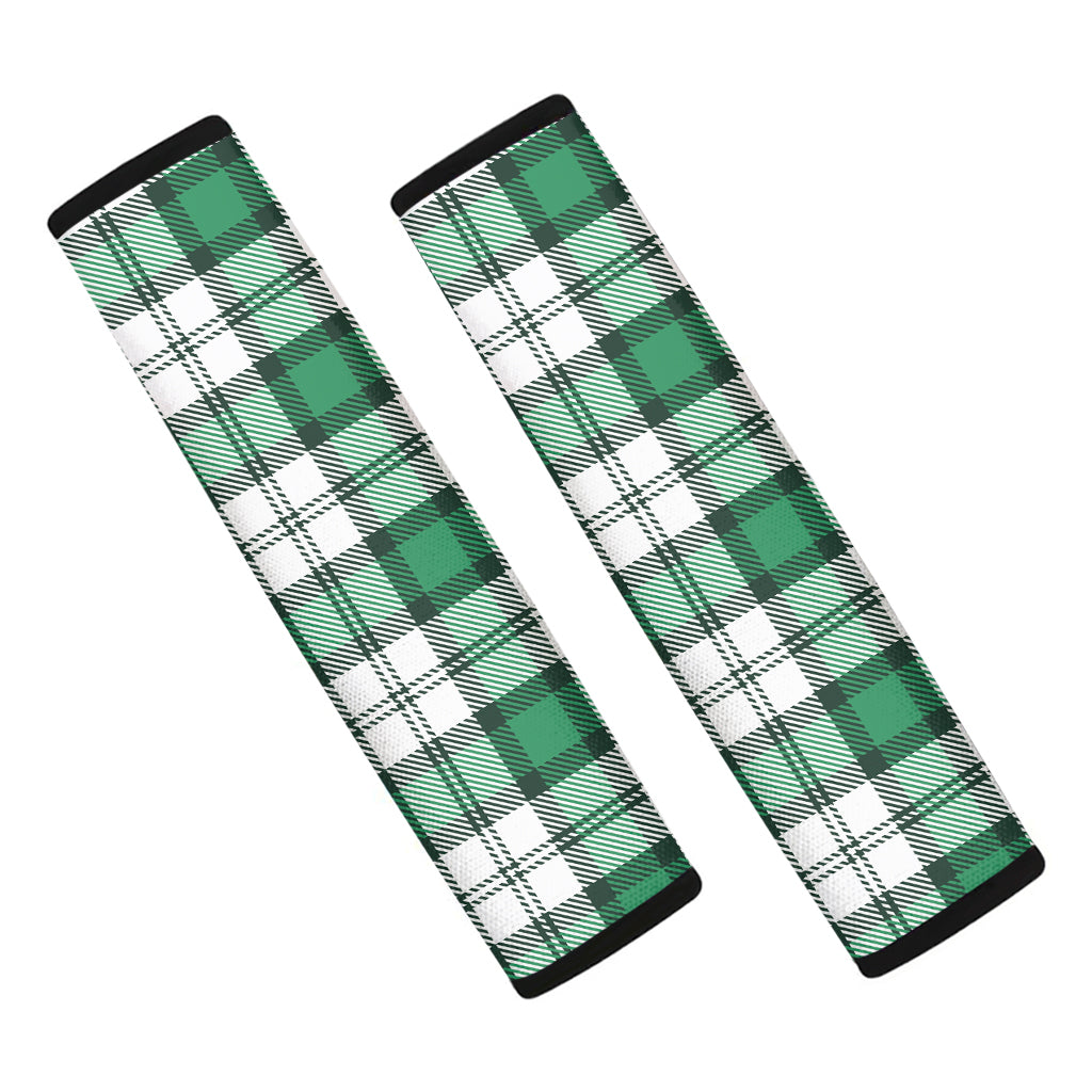 Shamrock St. Patrick's Day Tartan Print Car Seat Belt Covers