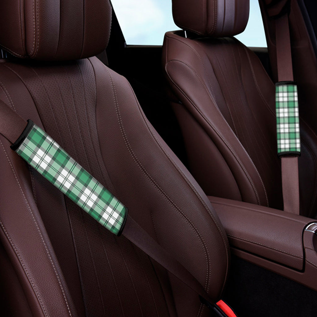 Shamrock St. Patrick's Day Tartan Print Car Seat Belt Covers