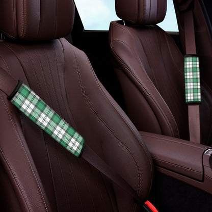 Shamrock St. Patrick's Day Tartan Print Car Seat Belt Covers