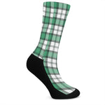 Shamrock St. Patrick's Day Tartan Print Crew Socks