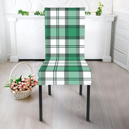 Shamrock St. Patrick's Day Tartan Print Dining Chair Slipcover