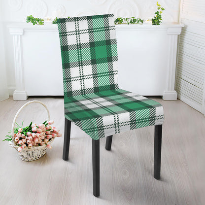 Shamrock St. Patrick's Day Tartan Print Dining Chair Slipcover