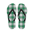 Shamrock St. Patrick's Day Tartan Print Flip Flops