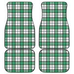 Shamrock St. Patrick's Day Tartan Print Front and Back Car Floor Mats