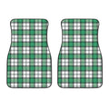 Shamrock St. Patrick's Day Tartan Print Front Car Floor Mats