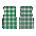 Shamrock St. Patrick's Day Tartan Print Front Car Floor Mats
