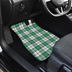 Shamrock St. Patrick's Day Tartan Print Front Car Floor Mats