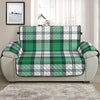 Shamrock St. Patrick's Day Tartan Print Half Sofa Protector