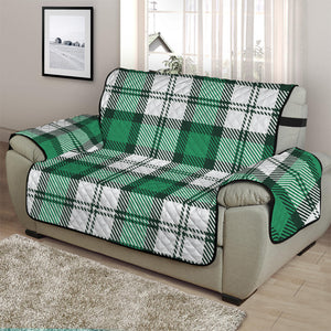 Shamrock St. Patrick's Day Tartan Print Half Sofa Protector