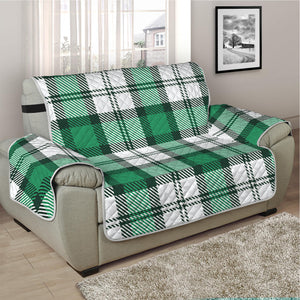 Shamrock St. Patrick's Day Tartan Print Half Sofa Protector