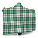 Shamrock St. Patrick's Day Tartan Print Hooded Blanket