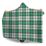 Shamrock St. Patrick's Day Tartan Print Hooded Blanket