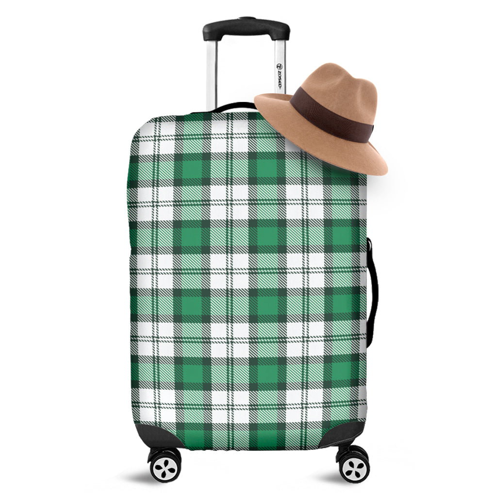Shamrock St. Patrick's Day Tartan Print Luggage Cover