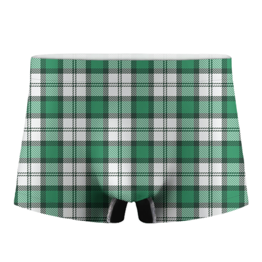 Shamrock St. Patrick's Day Tartan Print Men's Boxer Briefs