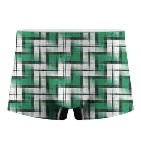 Shamrock St. Patrick's Day Tartan Print Men's Boxer Briefs