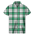 Shamrock St. Patrick's Day Tartan Print Men's Short Sleeve Shirt
