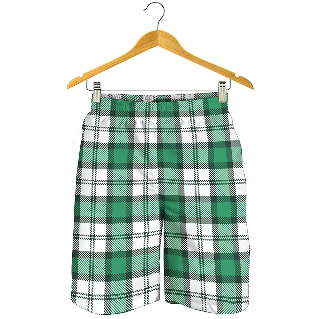Shamrock St. Patrick's Day Tartan Print Men's Shorts