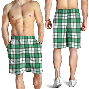 Shamrock St. Patrick's Day Tartan Print Men's Shorts