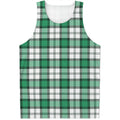 Shamrock St. Patrick's Day Tartan Print Men's Tank Top